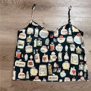 American Apparel Black Camisole with Colorful Print